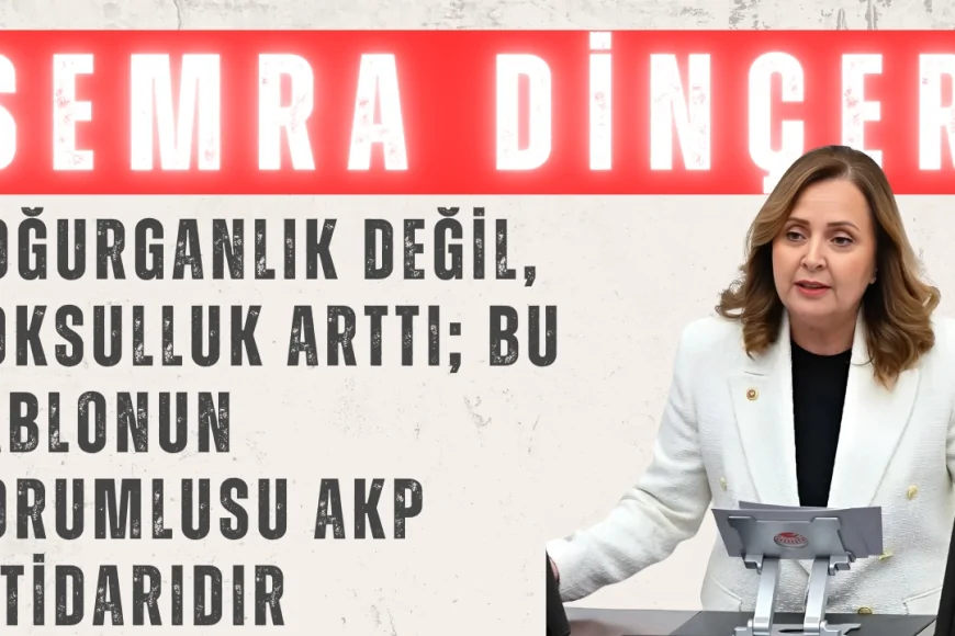 Semra Dinçer: 'Doğurganlık değil, yoksulluk arttı; bu tablonun sorumlusu AKP iktidarıdır'