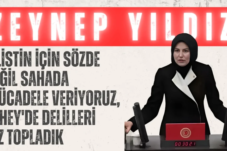 AK Parti’li Zeynep Yıldız: ‘Filistin için sözde değil sahada mücadele veriyoruz, Lahey'de delilleri biz topladık’