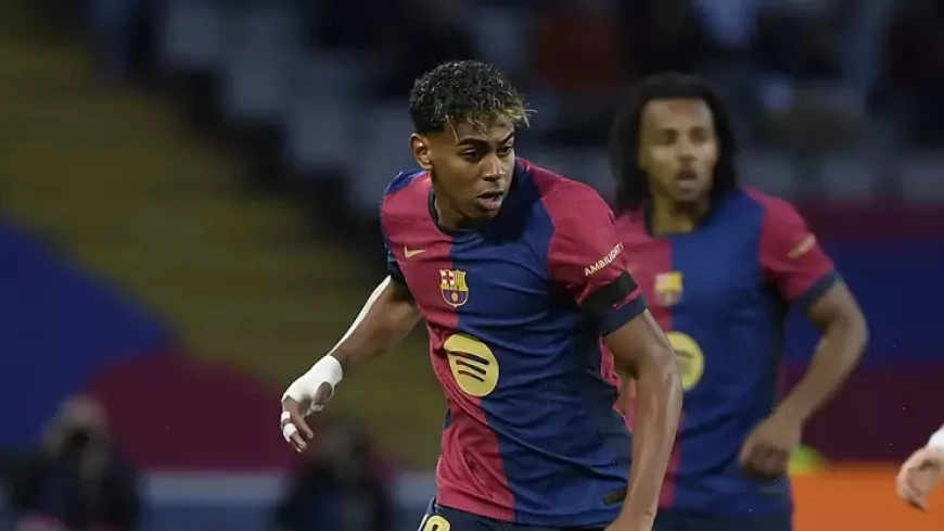 Barcelona'nın 17 yaşındaki yıldızı Lamine Yamal Şampiyonlar Ligi'nde tarihe geçti