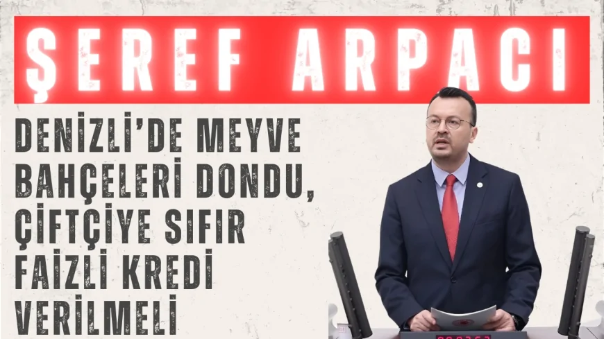 CHP’li Şeref Arpacı: ‘Denizli’de Meyve Bahçeleri Dondu, Çiftçiye Sıfır Faizli Kredi Verilmeli’
