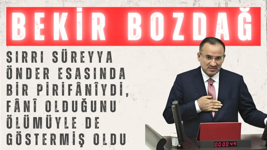 TBMM’de Duygu Dolu Anlar: Bekir Bozdağ, Sırrı Süreyya Önder İçin Genel Kurulda Konuştu