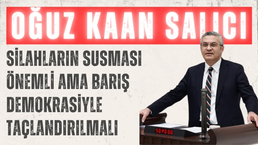 CHP’li Oğuz Kaan Salıcı: ‘Silahların susması önemli ama barış demokrasiyle taçlandırılmalı’