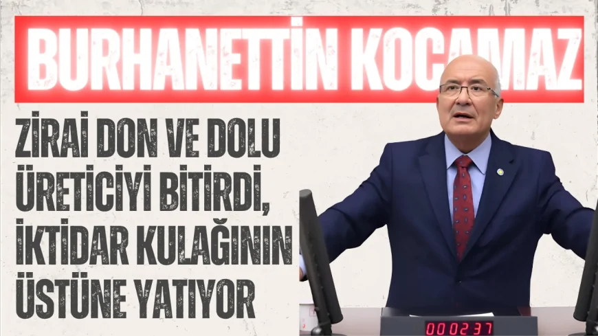 İYİ Partili Kocamaz: ‘Zirai don ve dolu üreticiyi bitirdi, iktidar kulağının üstüne yatıyor’