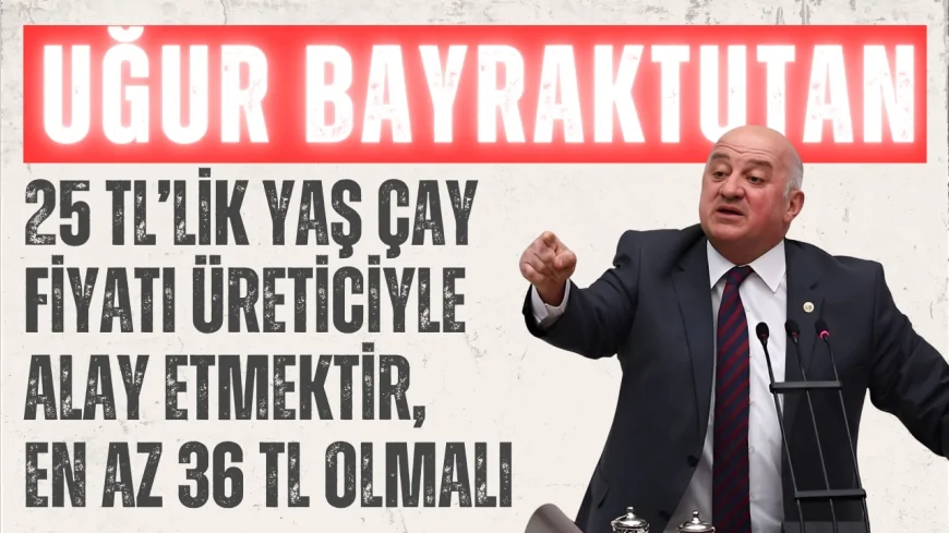 CHP’li Bayraktutan: ‘25 TL’lik yaş çay fiyatı üreticiyle alay etmektir, en az 36 TL olmalı’
