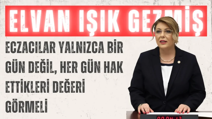 CHP’li Elvan Işık Gezmiş: 'Eczacılar yalnızca bir gün değil, her gün hak ettikleri değeri görmeli'