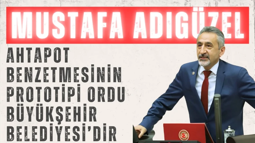CHP’li Mustafa Adıgüzel: 'Ahtapot benzetmesinin prototipi Ordu Büyükşehir Belediyesi’dir'