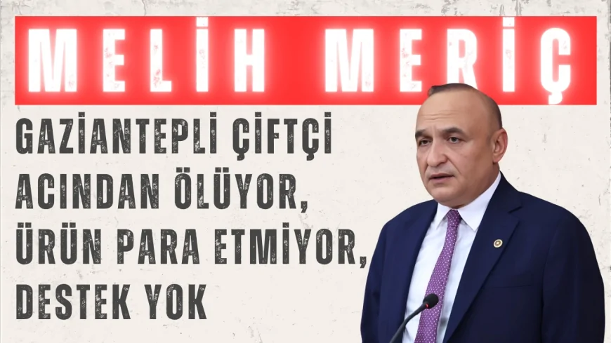 CHP’li Melih Meriç: 'Gaziantepli çiftçi acından ölüyor, ürün para etmiyor, destek yok'