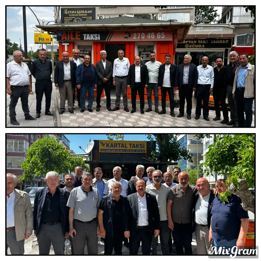 Sincan'da Bayramlaşma Mesaisi: Taksici Esnafla Kucaklaşma Vurgusu