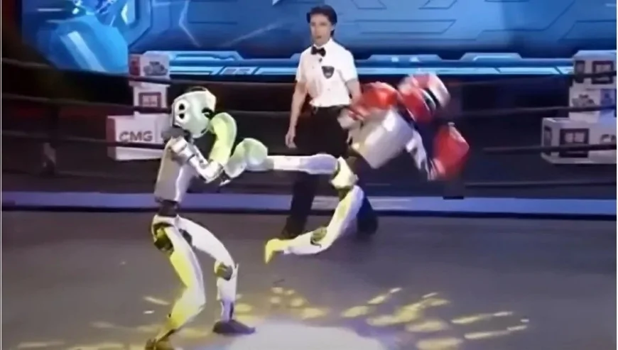 İnsansı robotlar ringe çıktı: Çin'de tarihin ilk robot dövüş turnuvası düzenlendi