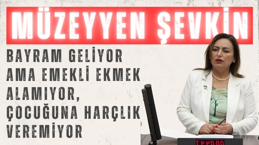 CHP Adana Milletvekili Dr. Müzeyyen Şevkin: 'Bayram geliyor ama emekli ekmek alamıyor, çocuğuna harçlık veremiyor'