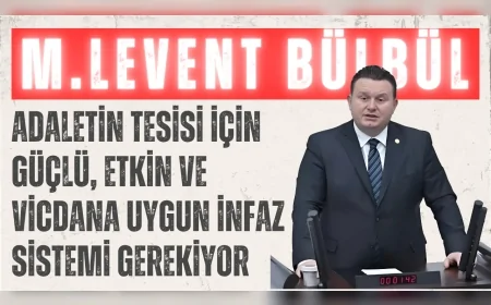 MHP’li Levent Bülbül: ‘Adaletin tesisi için güçlü, etkin ve vicdana uygun infaz sistemi gerekiyor’