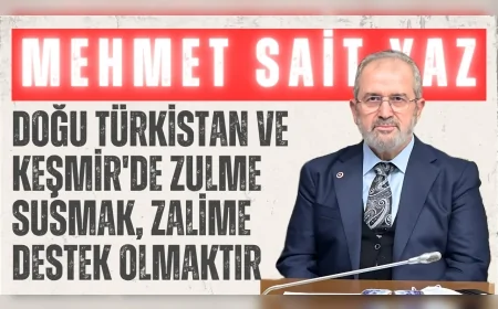 AK Parti Diyarbakır Milletvekili Mehmet Sait Yaz: 'Doğu Türkistan ve Keşmir'de zulme susmak, zalime destek olmaktır'