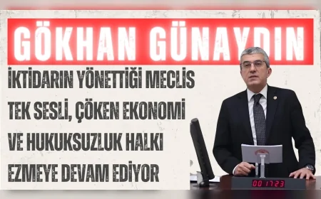 CHP Grup Başkanvekili Gökhan Günaydın: ‘İktidarın yönettiği Meclis tek sesli, çöken ekonomi ve hukuksuzluk halkı ezmeye devam ediyor’