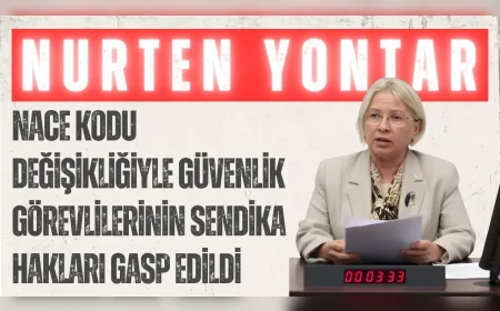 CHP Tekirdağ Milletvekili Nurten Yontar: 'NACE kodu değişikliğiyle güvenlik görevlilerinin sendika hakları gasp edildi'
