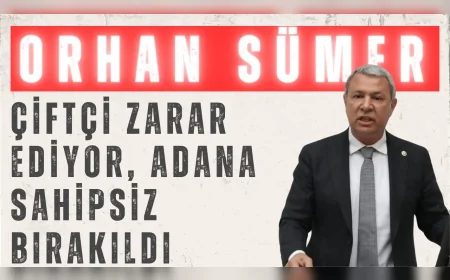 CHP Adana Milletvekili Orhan Sümer: 'Çiftçi zarar ediyor, Adana sahipsiz bırakıldı'