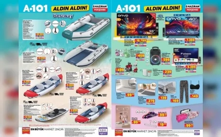 A101 5 Haziran kataloğunda deniz sezonunu başlatıyor: Şişme botlar, kanolar ve motorlu seçenekler raflarda
