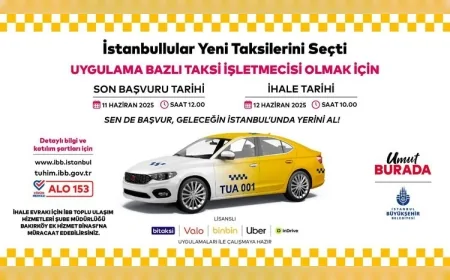 İstanbul’a 2.500 Yeni Taksi Geliyor: 'Uygulama Bazlı Taksi' Dönemi Başlıyor