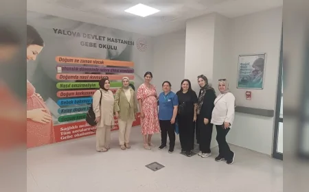 Yalova Eğitim ve Araştırma Hastanesi'nde Gebelere İlk Eğitim Turunu Tamamladı