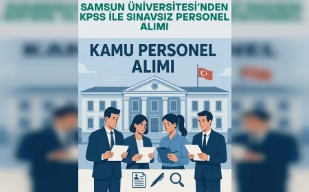 Samsun Üniversitesi’nden KPSS ile Sınavsız Personel Alımı: Büro ve Temizlik Kadroları İçin Başvurular Başladı
