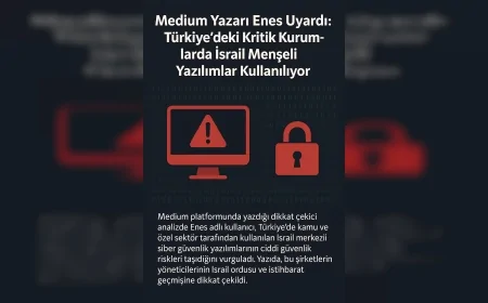 Medium Yazarı Enes Uyardı: Türkiye’deki Kritik Kurumlarda İsrail Menşeli Yazılımlar Kullanılıyor