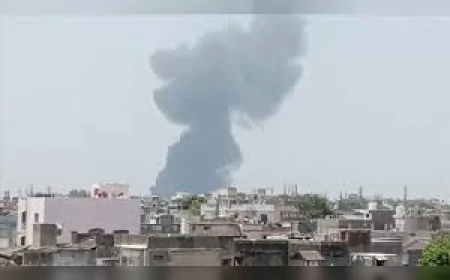 Hindistan'da 244 kişiyi taşıyan yolcu uçağı kalkıştan hemen sonra yerleşim alanına düştü