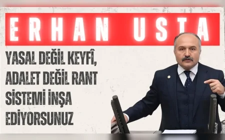 İYİ Partili Erhan Usta: ‘Yasal değil keyfî, adalet değil rant sistemi inşa ediyorsunuz’