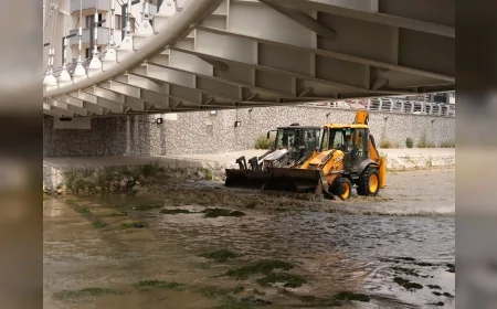 Düzce Belediyesi Asar Deresi’nde Koku ve Yosun Oluşumunu Önlemek İçin Temizlik Çalışmalarına Başladı