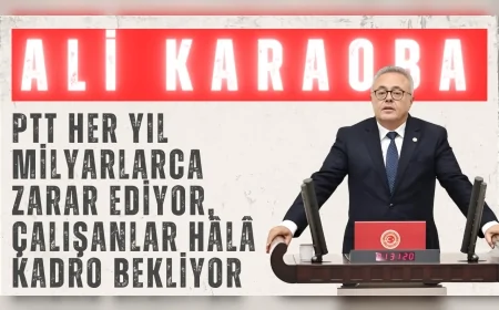 CHP’li Dr. Ali Karaoba: ‘PTT her yıl milyarlarca zarar ediyor, çalışanlar hâlâ kadro bekliyor’