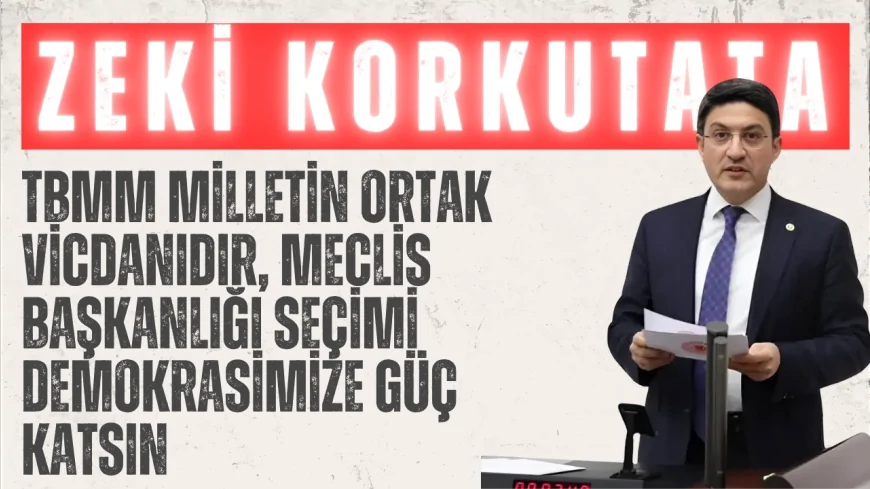 AK Parti Bingöl Milletvekili Zeki Korkutata: 'TBMM milletin ortak vicdanıdır, Meclis Başkanlığı seçimi demokrasimize güç katsın'