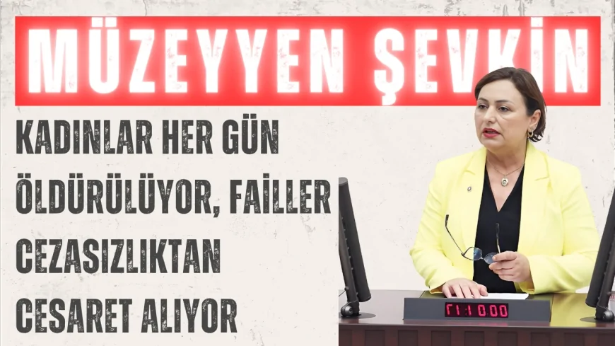 CHP Adana Milletvekili Dr. Müzeyyen Şevkin: 'Kadınlar her gün öldürülüyor, failler cezasızlıktan cesaret alıyor'