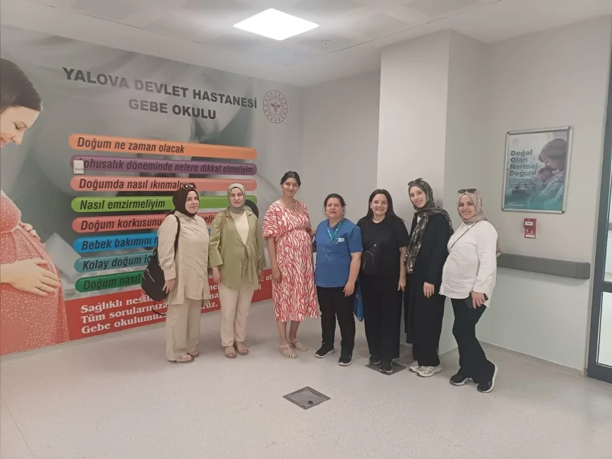 Yalova Eğitim ve Araştırma Hastanesi'nde Gebelere İlk Eğitim Turunu Tamamladı