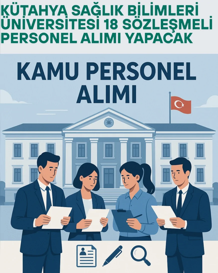 Kütahya Sağlık Bilimleri Üniversitesi 18 Sözleşmeli Personel Alımı Yapacak: Başvurular e-Devlet Üzerinden Alınacak