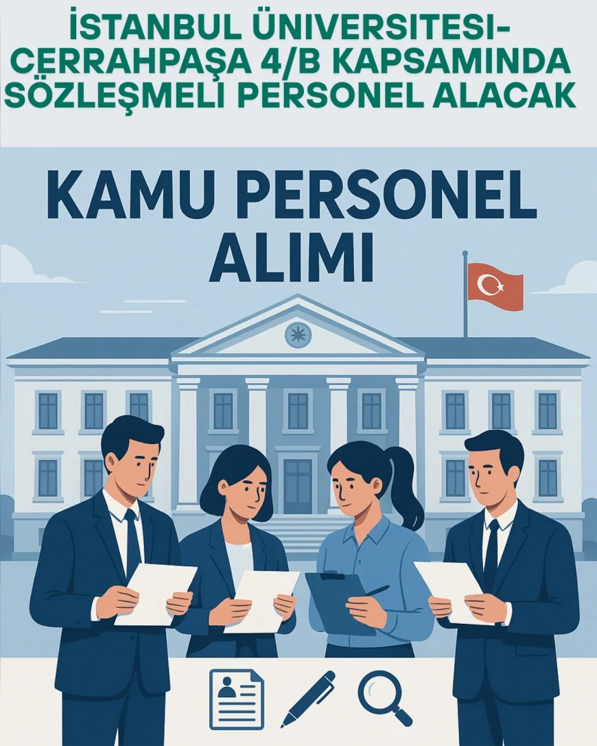 İstanbul Üniversitesi-Cerrahpaşa 4/B Kapsamında Sözleşmeli Personel Alacak: Başvurular e-Devlet Üzerinden Alınacak