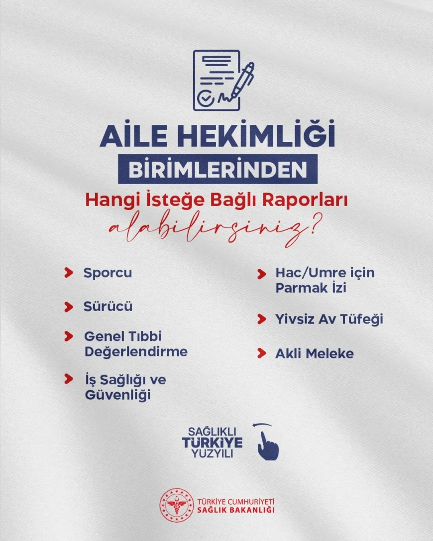 Özel Amaçlı Sağlık Raporlarında Yeni Dönem: ‘İşlem Kodu’ ile Kolay Başvuru ve Güvenli Ödeme