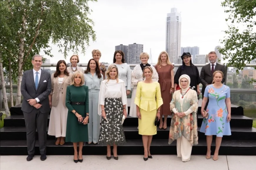 Emine Erdoğan, Hollanda Kraliçesi Maxima’nın ev sahipliğinde lider eşleriyle kültürel diplomaside buluştu