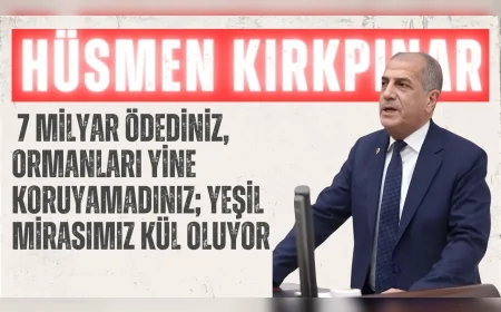 İYİ Parti İzmir Milletvekili Hüsmen Kırkpınar: "7 milyar ödediniz, ormanları yine koruyamadınız; yeşil mirasımız kül oluyor"