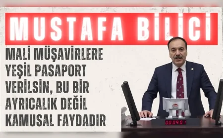 Gelecek Partili Mustafa Bilici: "Mali müşavirlere yeşil pasaport verilsin, bu bir ayrıcalık değil kamusal faydadır"
