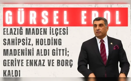 CHP’li Gürsel Erol: “Elazığ Maden ilçesi sahipsiz, holding madenini aldı gitti; geriye enkaz ve borç kaldı”
