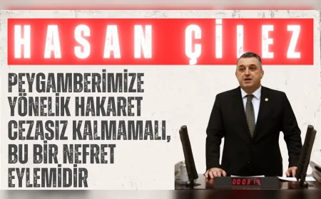 AK Parti Amasya Milletvekili Hasan Çilez: "Peygamberimize yönelik hakaret cezasız kalmamalı, bu bir nefret eylemidir"