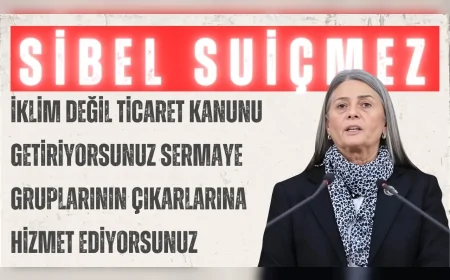 CHP’li Sibel Suiçmez: “İklim değil ticaret kanunu getiriyorsunuz sermaye gruplarının çıkarlarına hizmet ediyorsunuz”