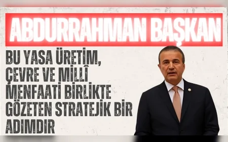 MHP’li Abdurrahman Başkan: “Bu yasa üretim, çevre ve millî menfaati birlikte gözeten stratejik bir adımdır”