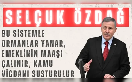 YENİ YOL Partili Selçuk Özdağ: “Bu sistemle ormanlar yanar, emeklinin maaşı çalınır, kamu vicdanı susturulur”