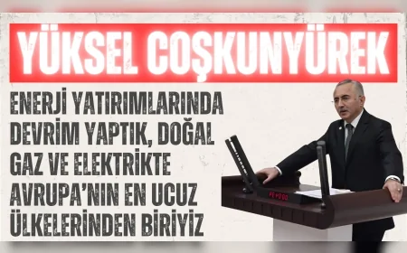 AK Parti’li Yüksel Coşkunyürek: “Enerji yatırımlarında devrim yaptık, doğal gaz ve elektrikte Avrupa’nın en ucuz ülkelerinden biriyiz”