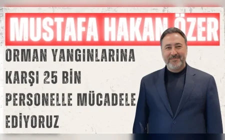 AK Parti’li Mustafa Hakan Özer: “Orman yangınlarına karşı 25 bin personelle mücadele ediyoruz”