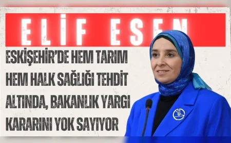 DEVA Partili Elif Esen: “Eskişehir’de hem tarım hem halk sağlığı tehdit altında, Bakanlık yargı kararını yok sayıyor”