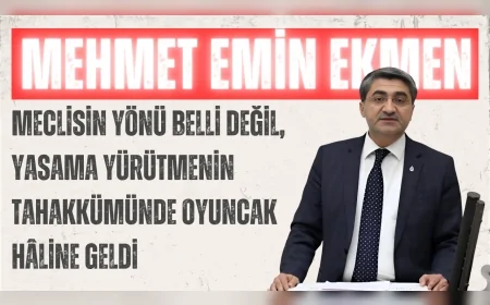 DEVA Partili Ekmen: “Meclisin yönü belli değil, yasama yürütmenin tahakkümünde oyuncak hâline geldi”