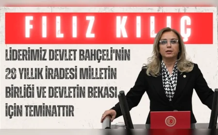 MHP’li Filiz Kılıç: “Liderimiz Devlet Bahçeli'nin 28 yıllık iradesi milletin birliği ve devletin bekası için teminattır”