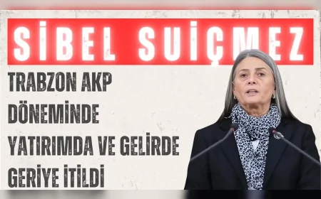 CHP’li Sibel Suiçmez: “Trabzon AKP döneminde yatırımda ve gelirde geriye itildi”