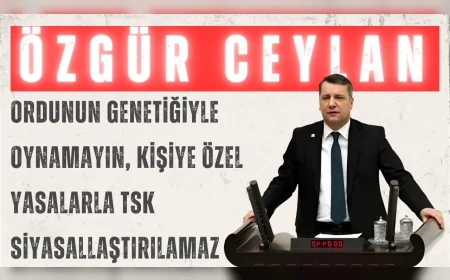 CHP’li Özgür Ceylan: “Ordunun genetiğiyle oynamayın, kişiye özel yasalarla TSK siyasallaştırılamaz”