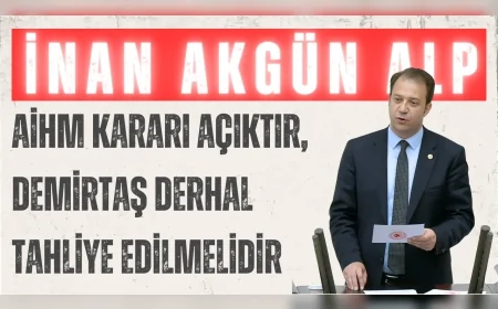 CHP’li İnan Akgün Alp: “AİHM kararı açıktır, Demirtaş derhal tahliye edilmelidir”